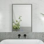 Breccan 20 x 28 Inch Single Door LED Medicine Cabinet