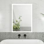 Breccan 20 x 28 Inch Single Door LED Medicine Cabinet