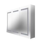 Breccan 36 x 24 Inch Triple Door LED Medicine Cabinet