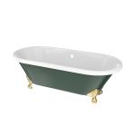 Paloma Cast Iron Double Ended Clawfoot Tub - No Faucet Drillings