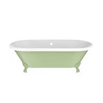 Paloma Cast Iron Double Ended Clawfoot Tub - No Faucet Drillings
