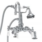 Rim Mount English Telephone Faucet - Gooseneck Spout