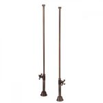 Clawfoot Tub Straight Tub Supply Lines with Shut Off Valves