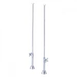 Clawfoot Tub Straight Tub Supply Lines with Shut Off Valves