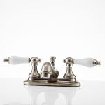 Charlotte Centerset Bathroom Sink Faucet - Porcelain Lever Handles