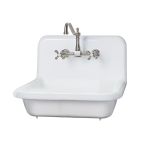 24" Cast Iron High Back Sink