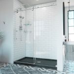 Maidstone Arlo 56-60 in. W x 76 in. H Fully Frameless Sliding Shower Door