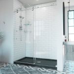 Maidstone Arlo 56-60 in. W x 76 in. H Fully Frameless Sliding Shower Door