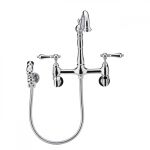 Audrey Wall Mount Kitchen Faucet - Metal Lever Handles