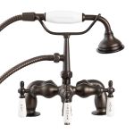 Deck Mount Downspout Tub Faucet with Handshower