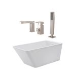Brea Acrylic Contemporary Freestanding Bathtub Package