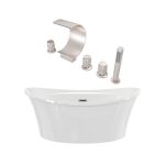 Conway Acrylic Double Slipper Freestanding Tub Package