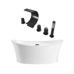 Conway Acrylic Double Slipper Freestanding Tub Package
