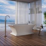 Maverick 67 Inch Acrylic Double Ended Pedestal Tub