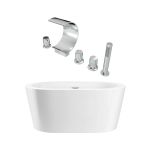 Turkana Acrylic Contemporary Double Ended Tub and Faucet Package