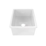 24 Inch Drop-In Fireclay Utility Sink - White