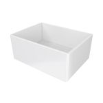 24 Inch Wall Mount Fireclay Utility Sink - White
