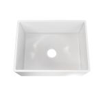 24 Inch Wall Mount Fireclay Utility Sink - White