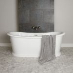 Deleanna 69 Inch Acrylic Double Slipper Freestanding Tub