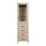 Holden 72 Inch Corner Oak Linen Cabinet