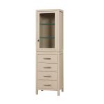 Holden 72 Inch Corner Oak Linen Cabinet