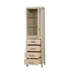 Holden 72 Inch Corner Oak Linen Cabinet