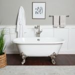 EPERNEY CAST IRON CLAWFOOT DOUBLE ENDED TUB -  NO FAUCET DRILLING 