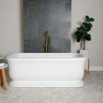 Leopold Matte White Acrylic Double Ended Freestanding Tub