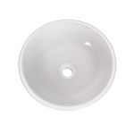 Modern 17 Inch Round White Vessel Bathroom Sink
