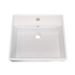 21 Inch Square White Vessel Bathroom Sink