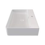 Unique 24 Inch Rectangle White Vessel Bathroom Sink