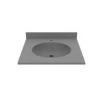 24 Inch Vanity Top with Oval Integral Sink