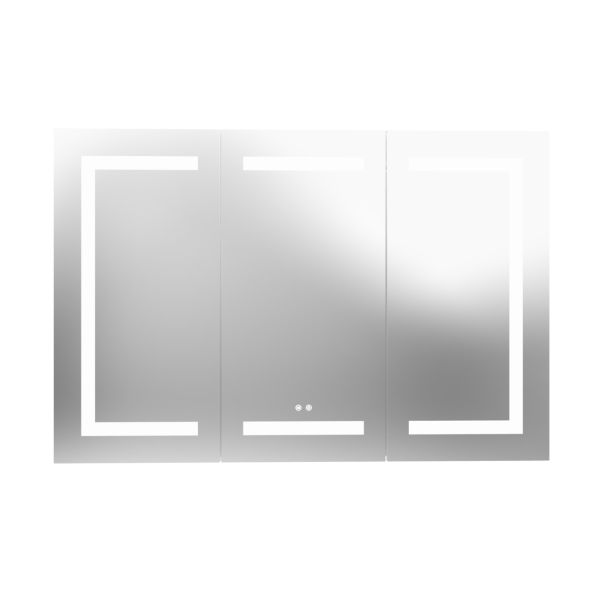 Breccan 36 x 24 Inch Triple Door LED Medicine Cabinet
