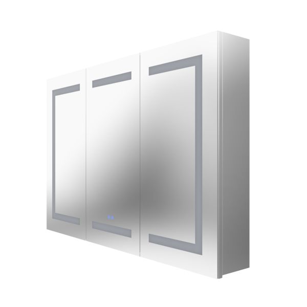 Breccan 36 x 24 Inch Triple Door LED Medicine Cabinet