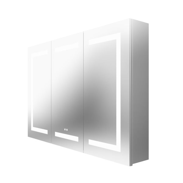 Breccan 36 x 24 Inch Triple Door LED Medicine Cabinet