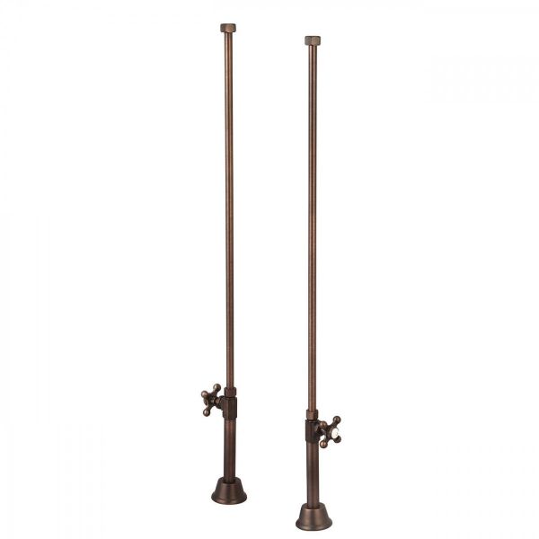 Clawfoot Tub Straight Tub Supply Lines with Shut Off Valves