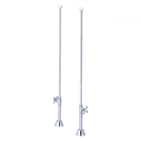 Clawfoot Tub Straight Tub Supply Lines with Shut Off Valves