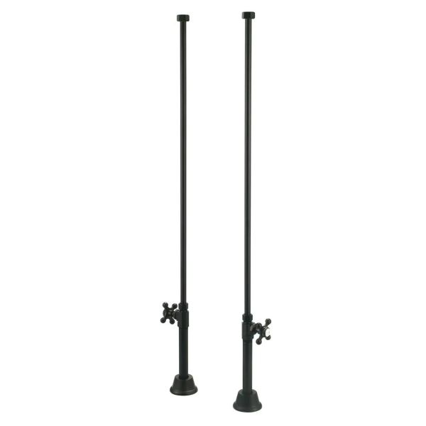 Clawfoot Tub Straight Tub Supply Lines with Shut Off Valves