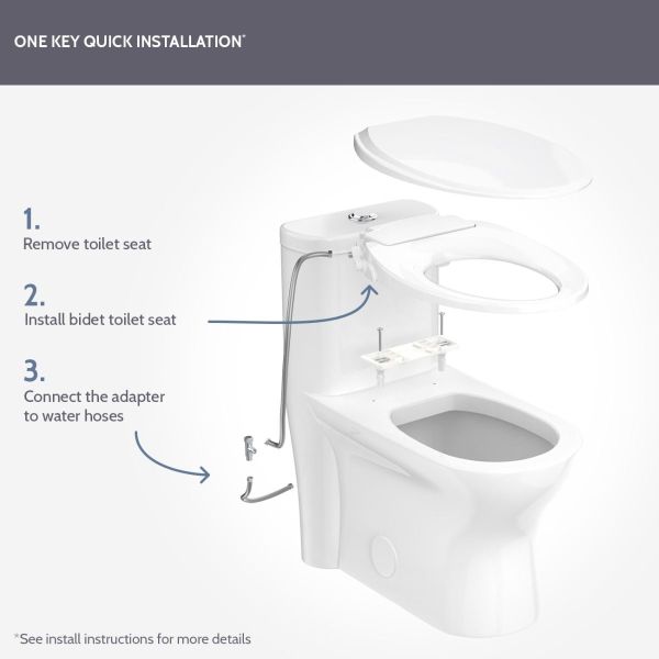 Non Electric Rear / Front Wash Bidet Toilet Seat