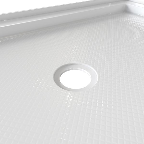 Maidstone Rejuvenate 32 in. D x 48 in. W x 2 3/4 in. H Center Drain Single Threshold Shower Base in White