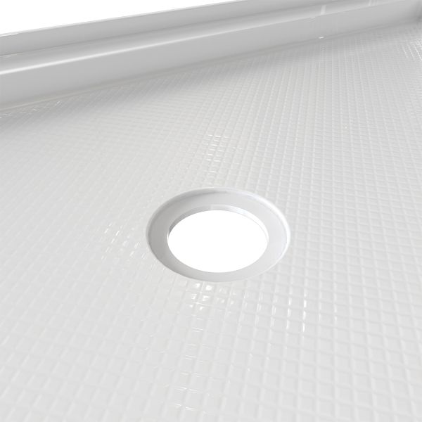 Maidstone Rejuvenate 32 in. D x 60 in. W x 2 3/4 in. H Center Drain Single Threshold Shower Base in White