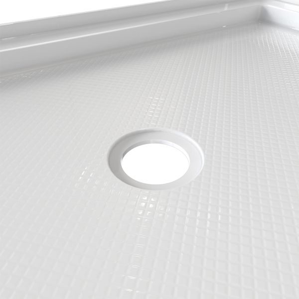 Maidstone Rejuvenate 36 in. D x 48 in. W x 2 3/4 in. H Center Drain Single Threshold Shower Base in White