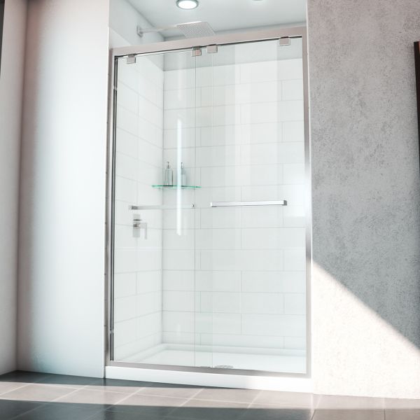 Maidstone Millie 44-48 in. W x 76 in. H Semi-Frameless Bypass Shower Door