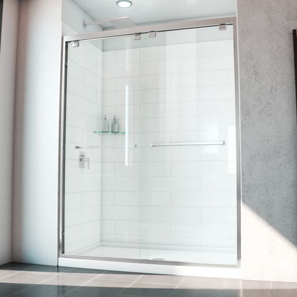 Maidstone Millie 56-60 in. W x 76 in. H Semi-Frameless Bypass Shower Door