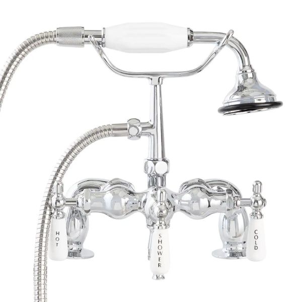 Deck Mount Downspout Tub Faucet with Handshower