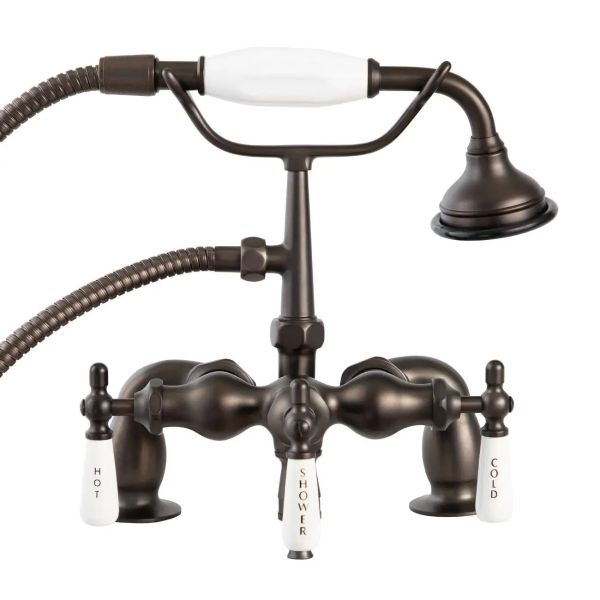 Deck Mount Downspout Tub Faucet with Handshower