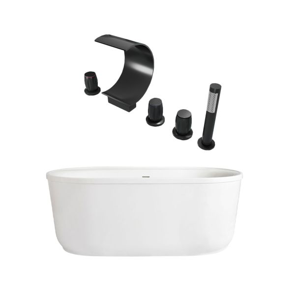 Luca Acrylic Double Ended Freestanding Tub Package