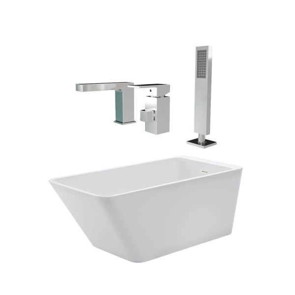Brea Acrylic Contemporary Freestanding Bathtub Package