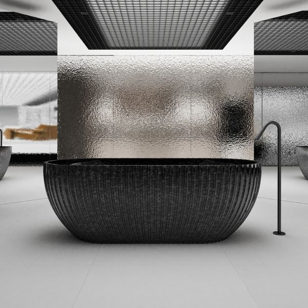 Ansel 67 Inch Carbon Fiber Freestanding Tub