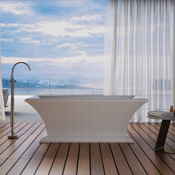 Maverick 67 Inch Acrylic Double Ended Pedestal Tub